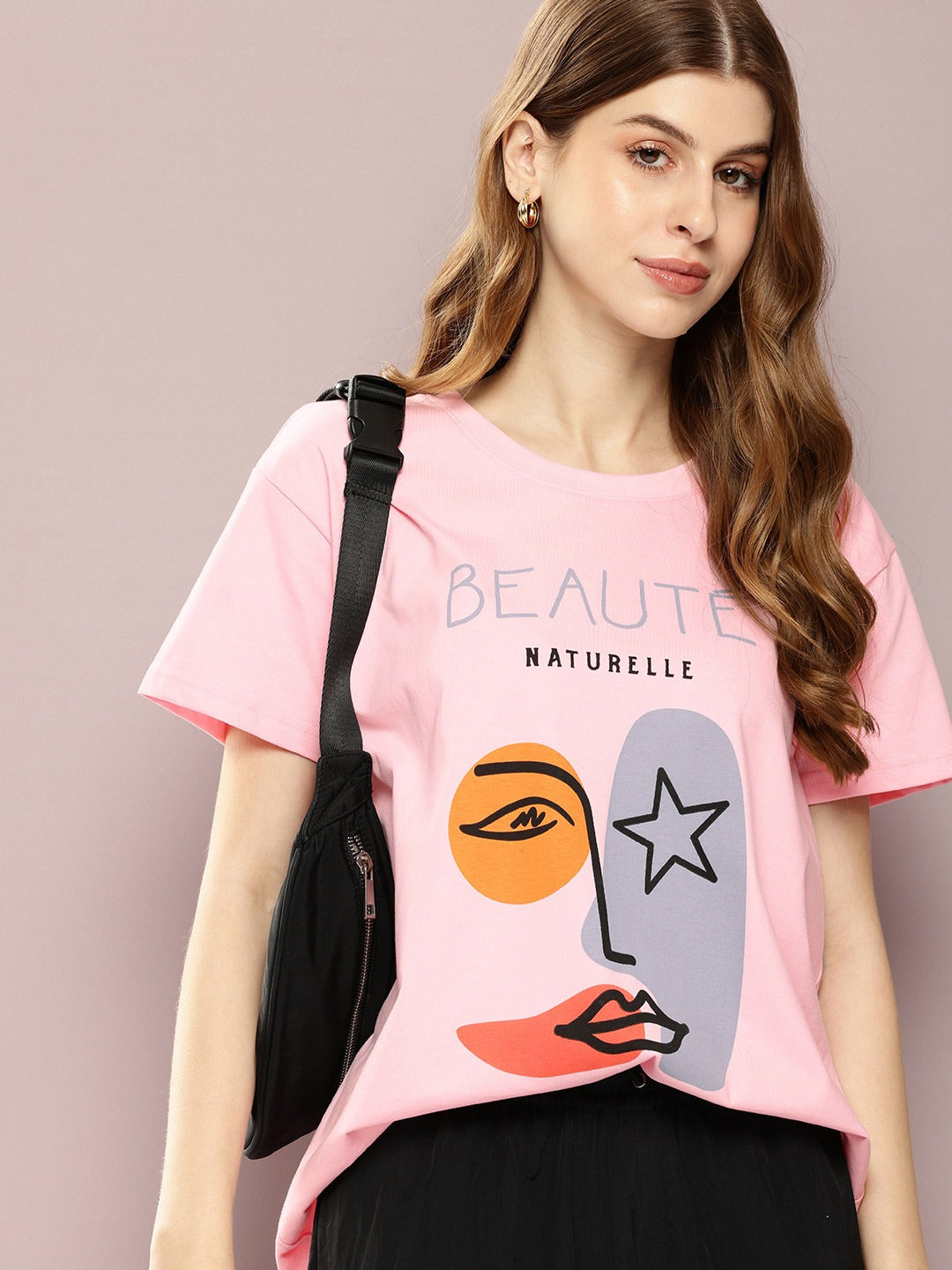 Women Graphic Printed Boxy T-Shirt Pakistan