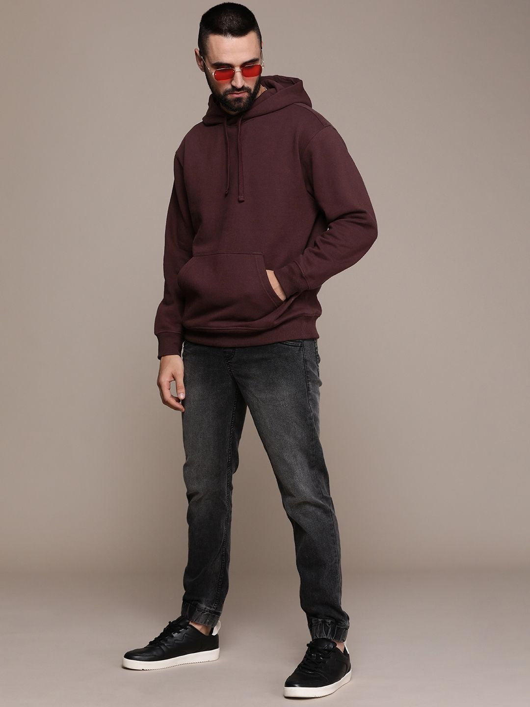 Men Brand Logo Printed Hooded Sweatshirt – Stylish Branded Hoodie for Men in Pakistan