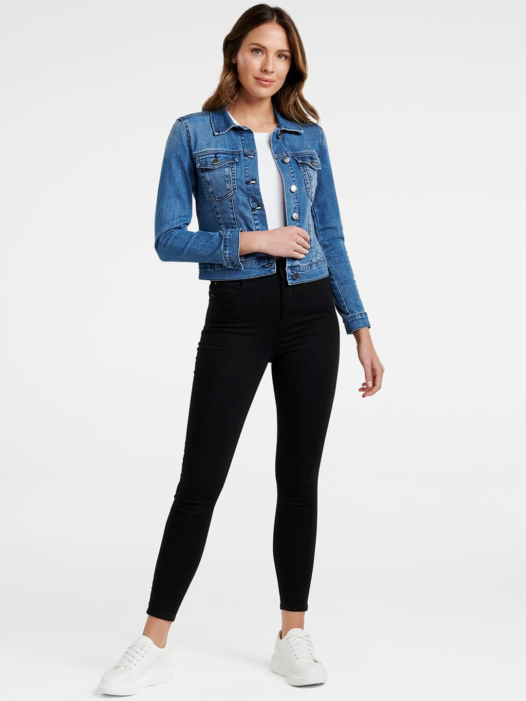 Harchiz Women’s Blue Solid Jacket – Bold, Timeless & Effortlessly Cool