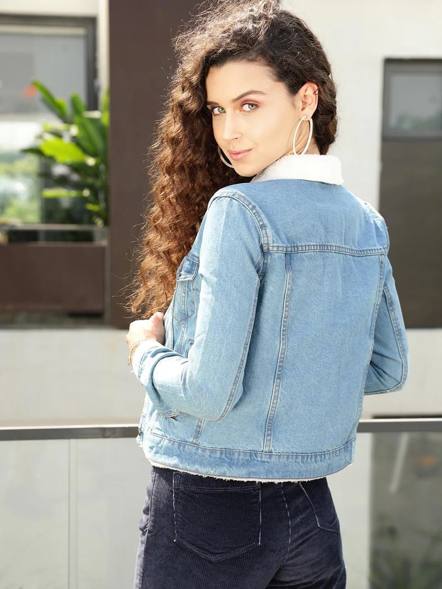 Men Fur Denim Jacket for Winter in Pakistan – Warm & Trendy Outerwear | HARCHIZ