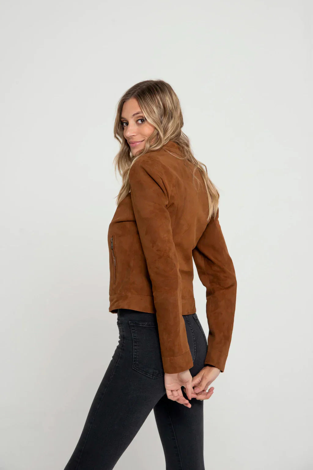 Brown Women's Suede Leather Jacket