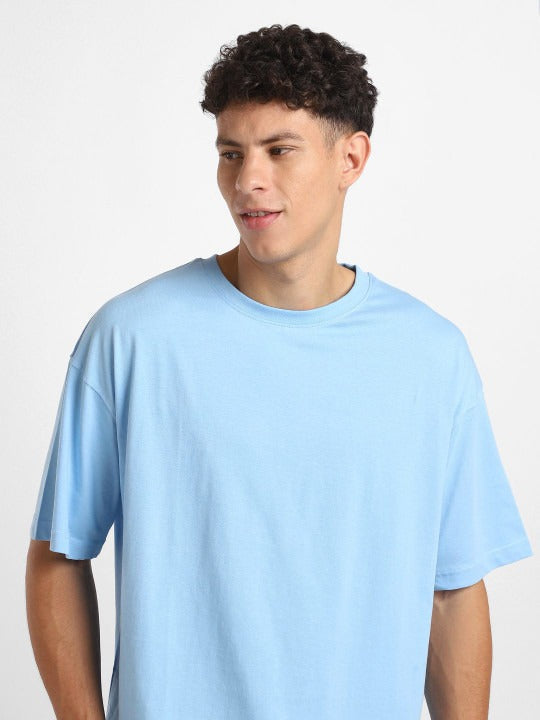 Round Neck Short Sleeves Oversized Cotton T-Shirt for Men in Pakistan – Breathable Summer Wear by HARCHIZ