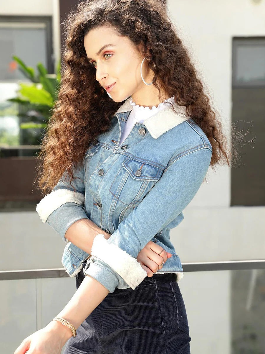 Men Fur Denim Jacket for Winter in Pakistan – Warm & Trendy Outerwear | HARCHIZ