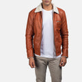 HARCHIZ Tan Shearling Leather Jacket