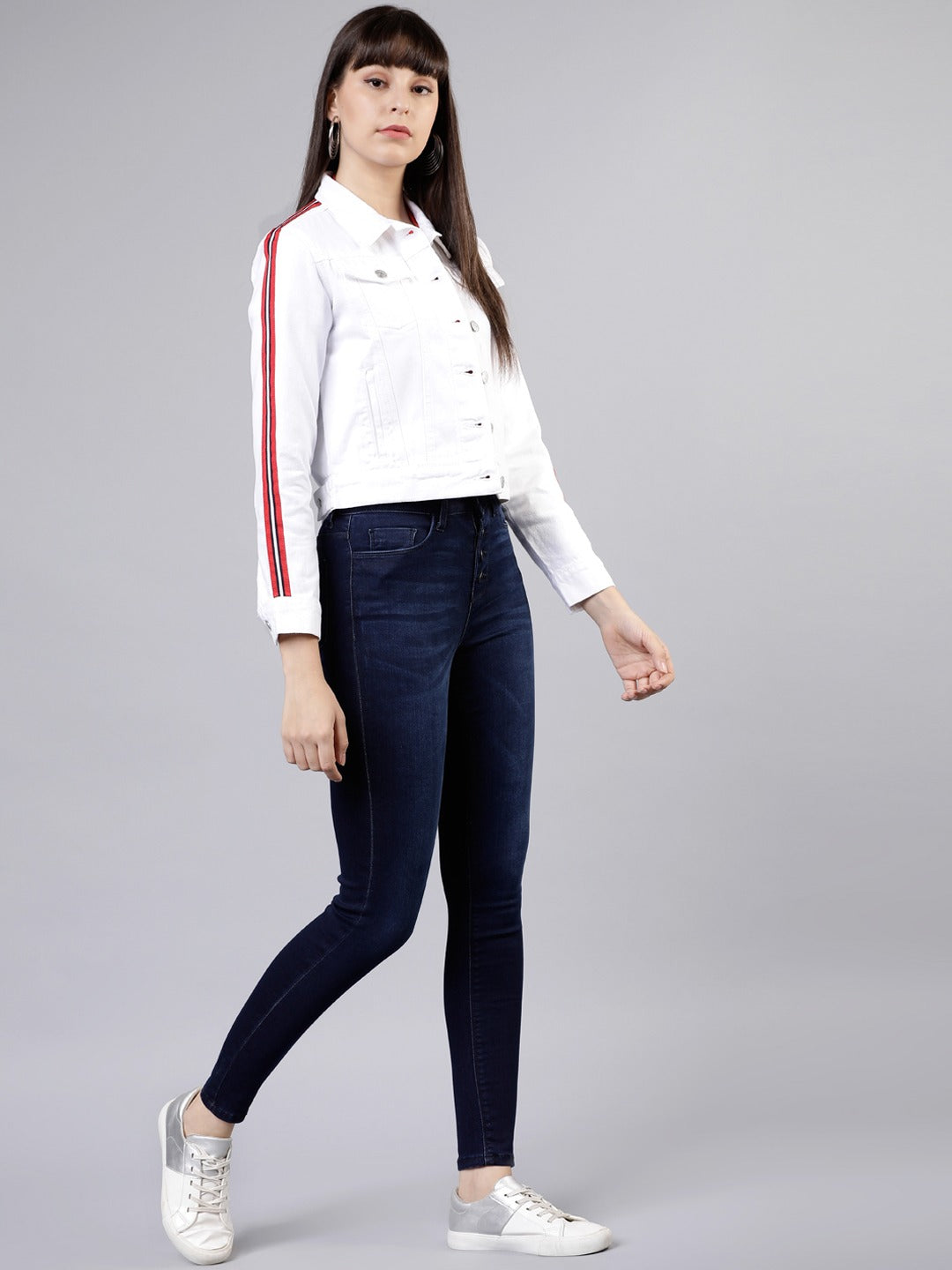 Harchiz Women White Casual Jacket – Minimal & Trendy Outerwear