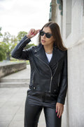 Black Onyx Women's Biker Leather Jacket