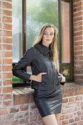 HARCHIZ Crop Leather Blazer For Women