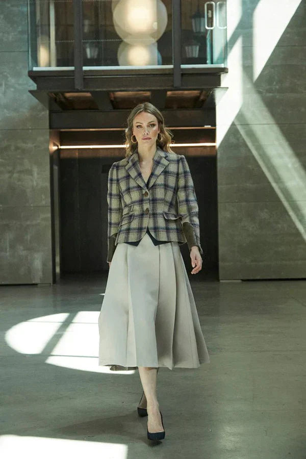 Ace Two Button Checked Women Blazer