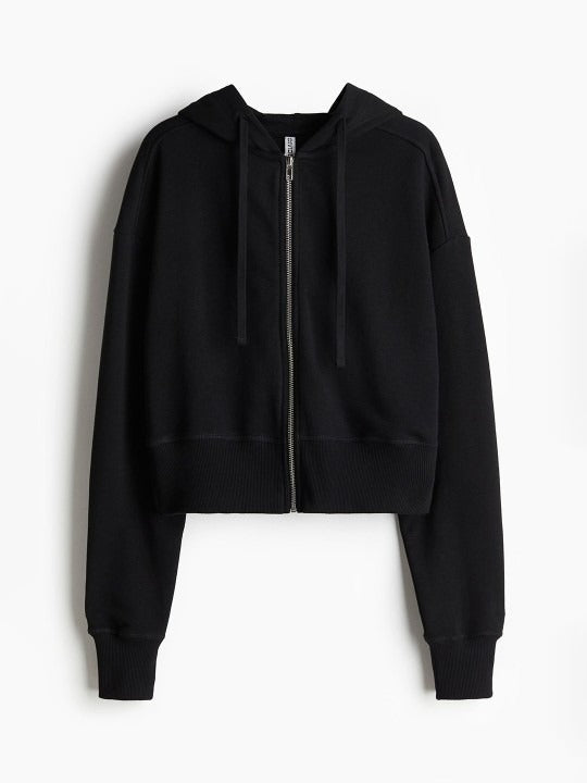 Short Zip-Through Hoodie for Women – Cropped Lightweight Zip-Up Hoodie, Breathable & Travel-Ready | HARCHIZ