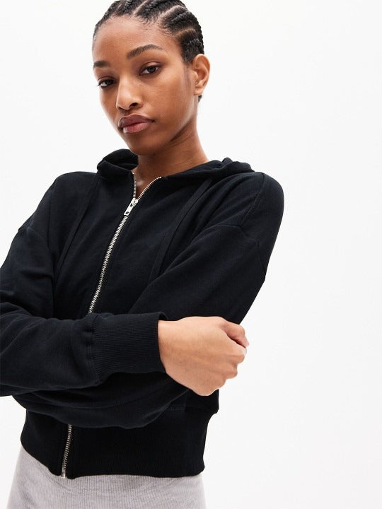 Short Zip-Through Hoodie for Women – Cropped Lightweight Zip-Up Hoodie, Breathable & Travel-Ready | HARCHIZ