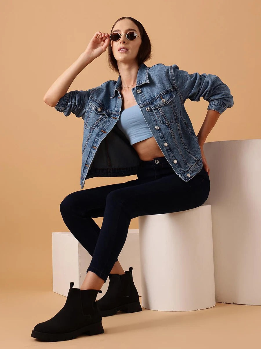 Men Rugged Denim Jacket for Streetwear Style in Pakistan | HARCHIZ