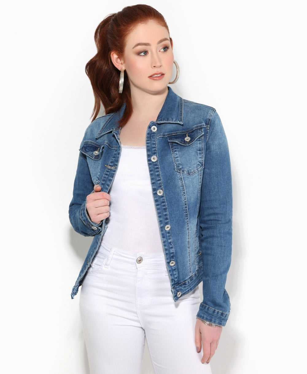 Harchiz Women’s Blue Solid Jacket – Effortless Style with Everyday Comfort