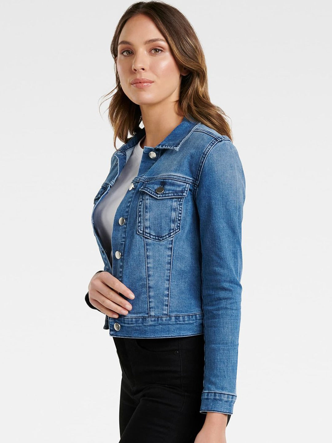 Harchiz Women’s Blue Solid Jacket – Bold, Timeless & Effortlessly Cool