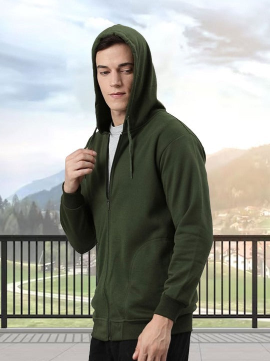 Men Hooded Front-Open Sweatshirt – Stylish Zip-Up Hoodies for Men in Pakistan | HARCHIZ