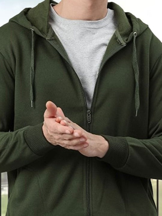 Men Hooded Front-Open Sweatshirt – Stylish Zip-Up Hoodies for Men in Pakistan | HARCHIZ