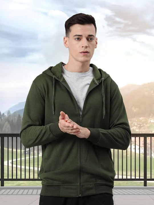 Men Hooded Front-Open Sweatshirt – Stylish Zip-Up Hoodies for Men in Pakistan | HARCHIZ
