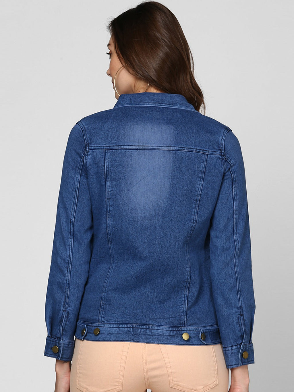 Harchiz Women Blue Solid Jacket – Bold, Timeless & Effortlessly Cool