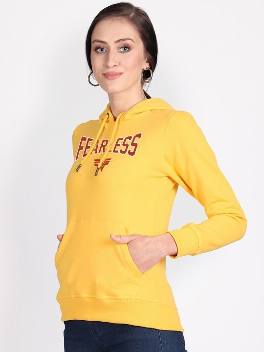 Wonder Woman Printed Hooded Pullover Yellow Hoodie for Women – Stylish Cotton Sweatshirt Online in Pakistan | HARCHIZ
