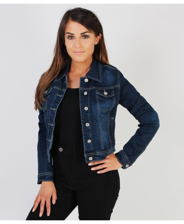 Harchiz Women Midnight Blue Solid Jacket – Trendy & Versatile Outerwear