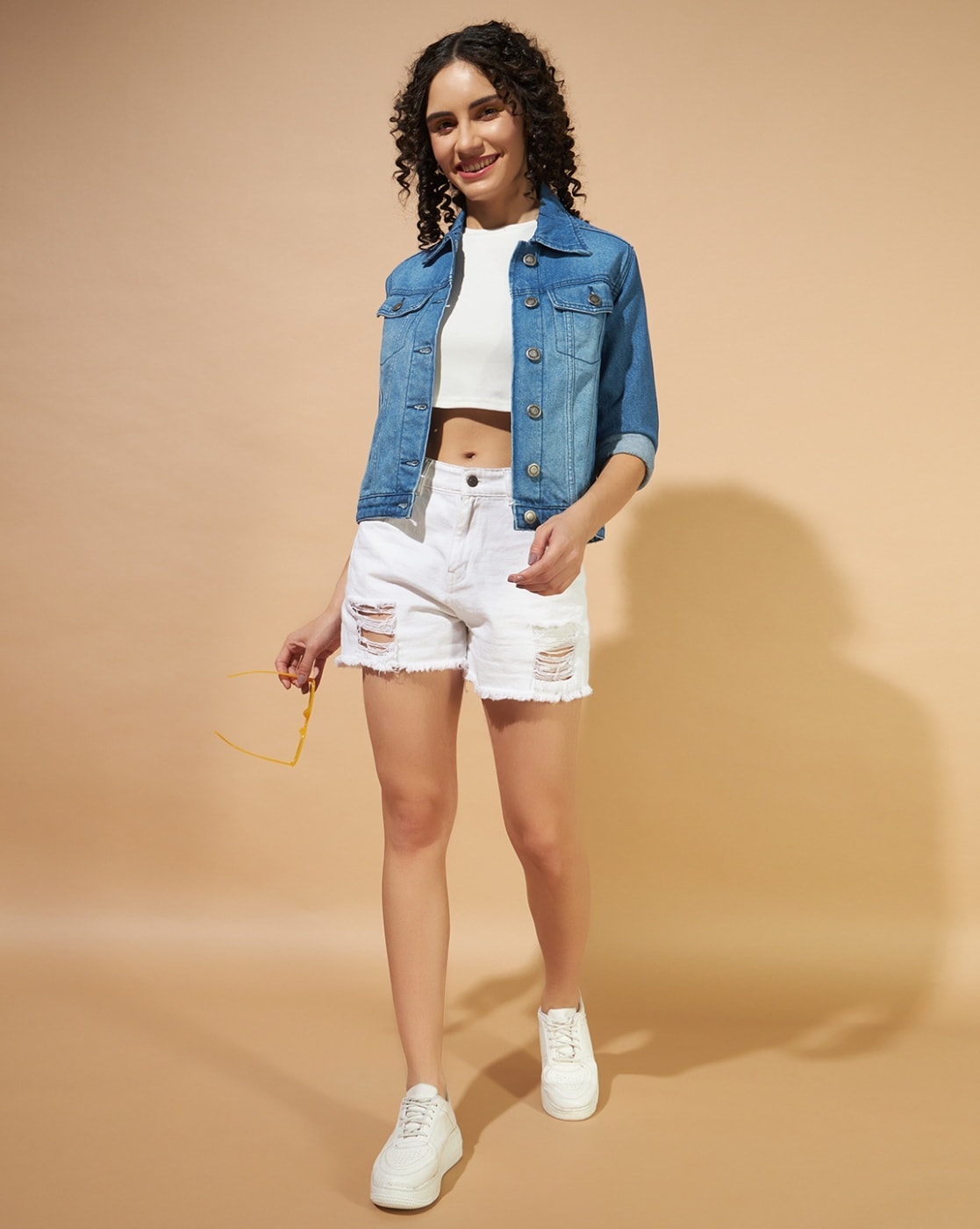 Harchiz Women Light Blue Denim Jacket – Classic Elegance for Every Occasion