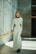HARCHIZ White Blazer with Double Pocket