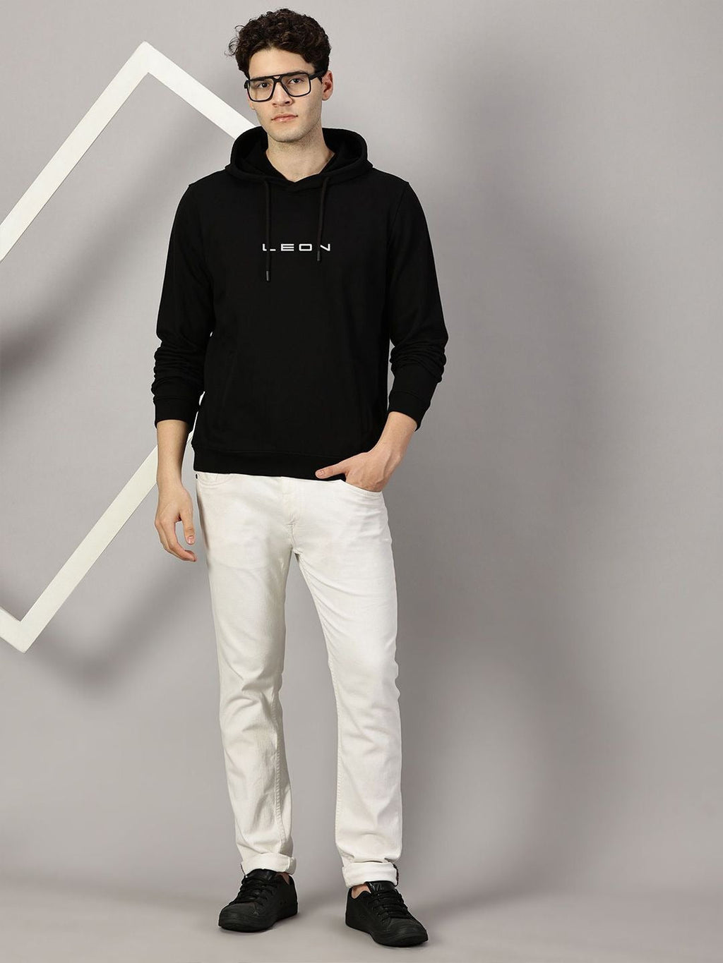 Men Leon Printed Hooded Sweatshirt – Stylish Graphic Hoodie for Casual Wear in Pakistan | HARCHIZ