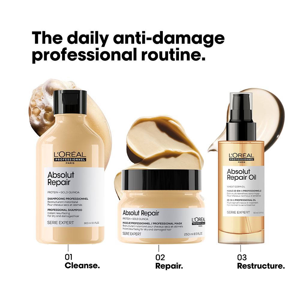 L'Oreal Professionnel Serie Expert Absolut Repair Oil 90 ML - For Dry and Damaged Hair With Wheat Protein