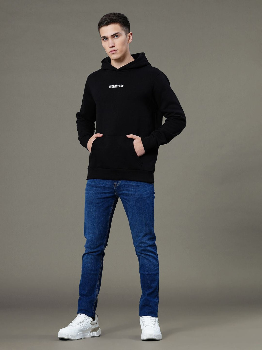 Men Graphic Print Fleece Baggy Fit Hoodie – Oversized Streetwear Hoodie in Pakistan | HARCHIZ