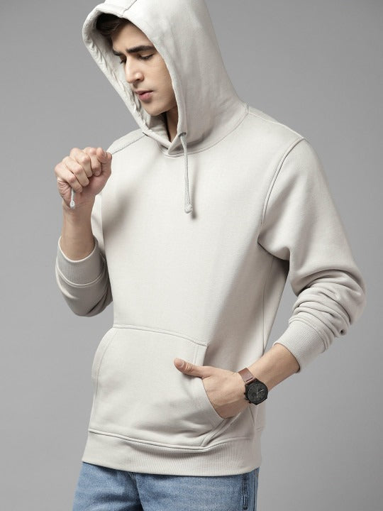 Men Solid Hooded Sweatshirt – Cotton Fleece Pullover Hoodie for Men in Pakistan | HARCHIZ