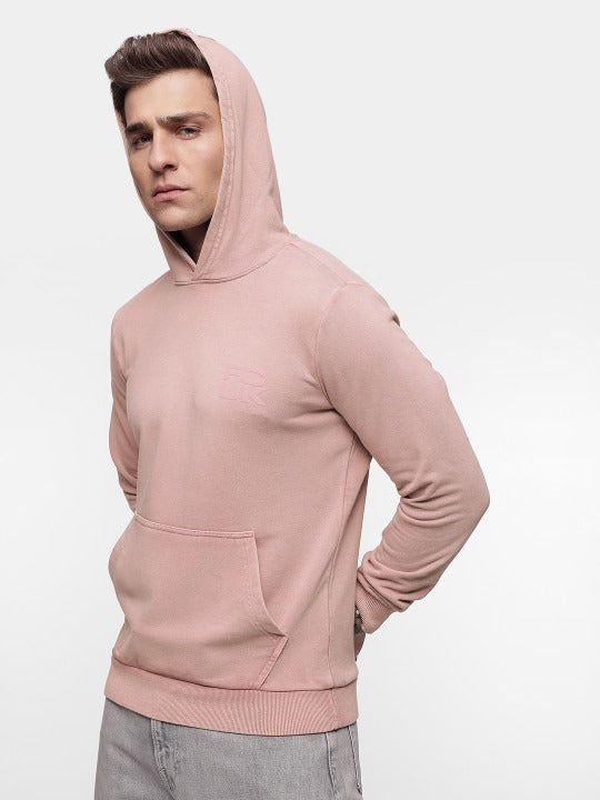 Men Solid Hooded Sweatshirt with Brand Logo – Stylish Cotton Pullover for Men in Pakistan | HARCHIZ