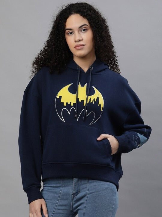 Batman Printed Cotton Hoodie – Drop Shoulder Sleeves Hooded Sweatshirt for Women & Men in Pakistan | DOCACCA