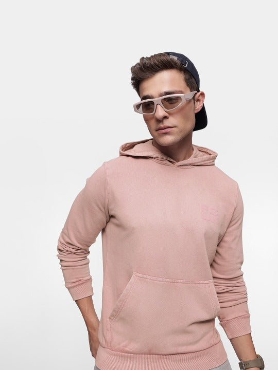 Men Solid Hooded Sweatshirt with Brand Logo – Stylish Cotton Pullover for Men in Pakistan | HARCHIZ