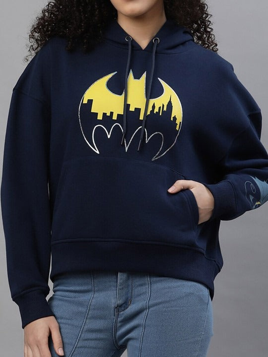 Batman Printed Cotton Hoodie – Drop Shoulder Sleeves Hooded Sweatshirt for Women & Men in Pakistan | HARCHIZ