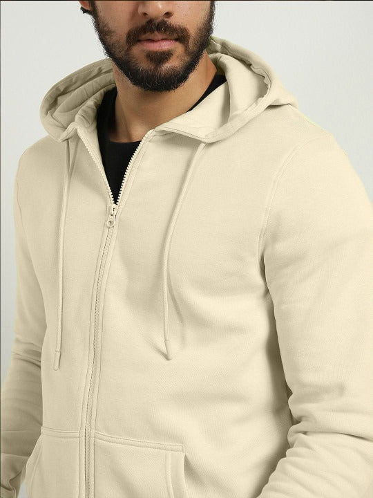 Men Hooded Zipper Front-Open Sweatshirt – Stylish Cotton Pullover for Men in Pakistan | HARCHIZ