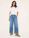 Women FatFace Hove Blue Denim Wide Leg Crop Jeans – Stylish Cropped Denim for Pakistani Women