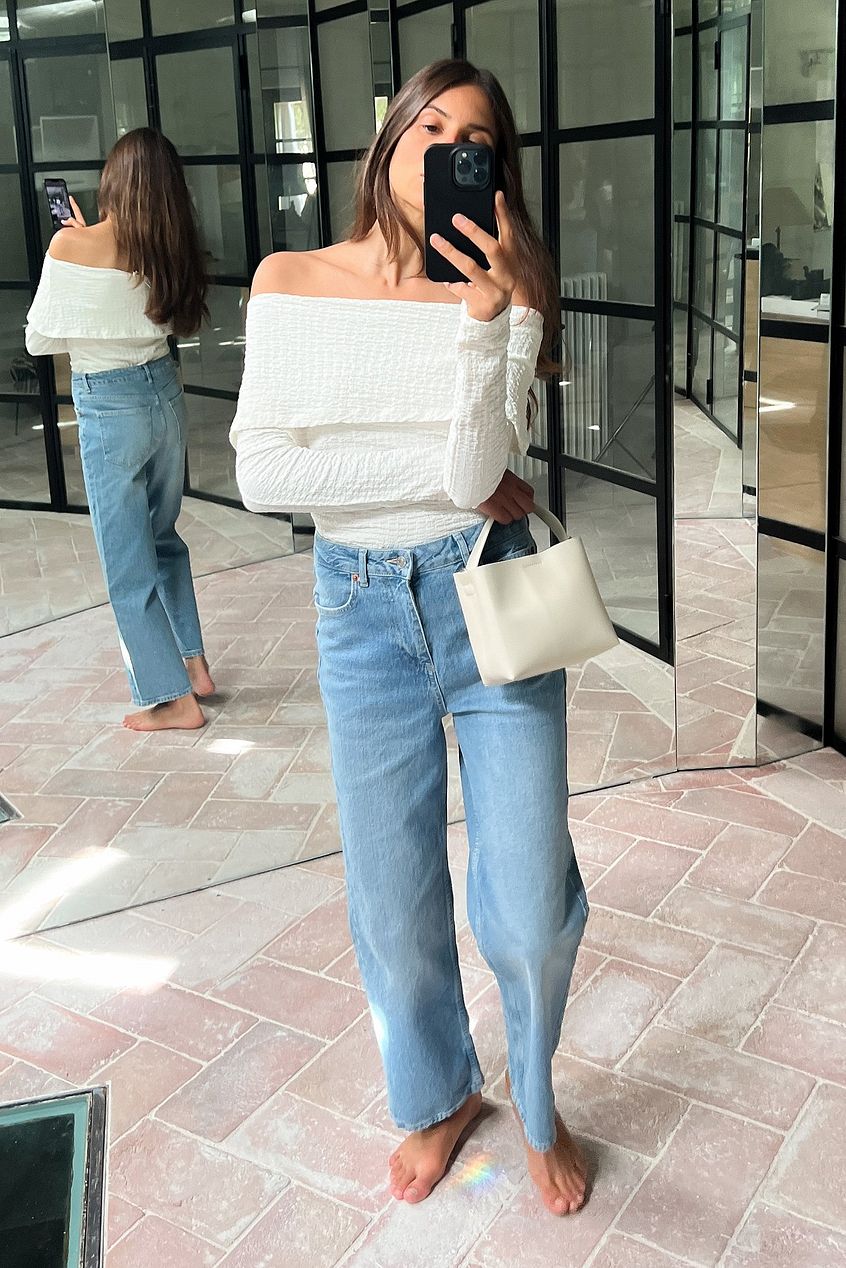 Women Straight High Waist Cropped Jeans – High-Rise Ankle Crop, Clean Straight Leg | HARCHIZ