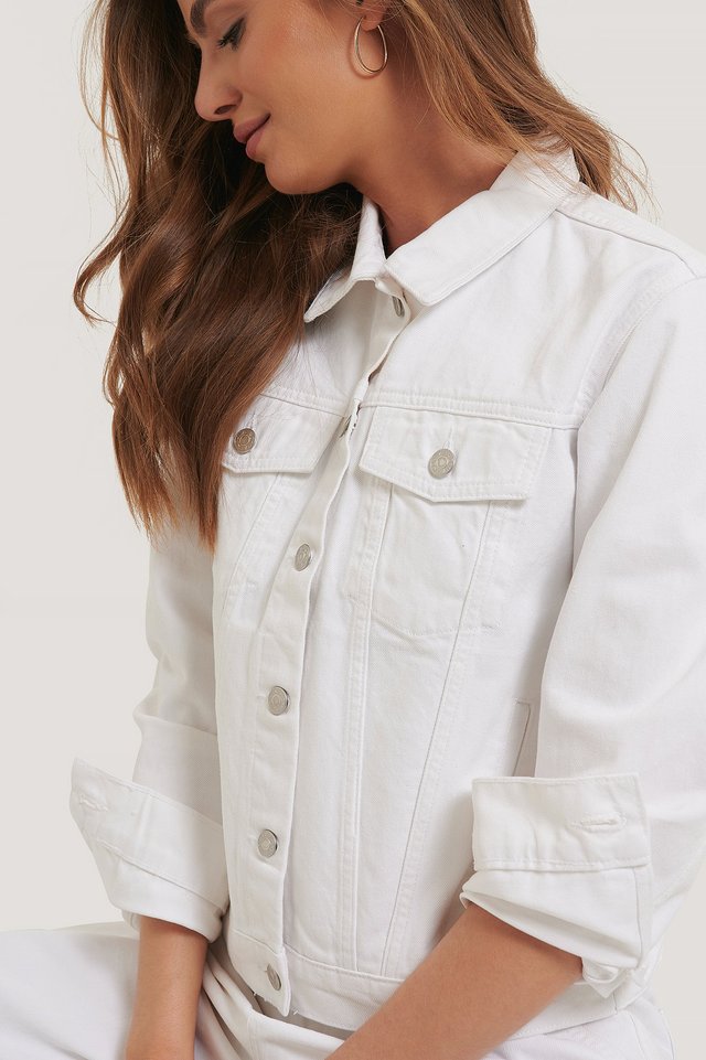 Harchiz Women White Solid Modern Casual Jacket