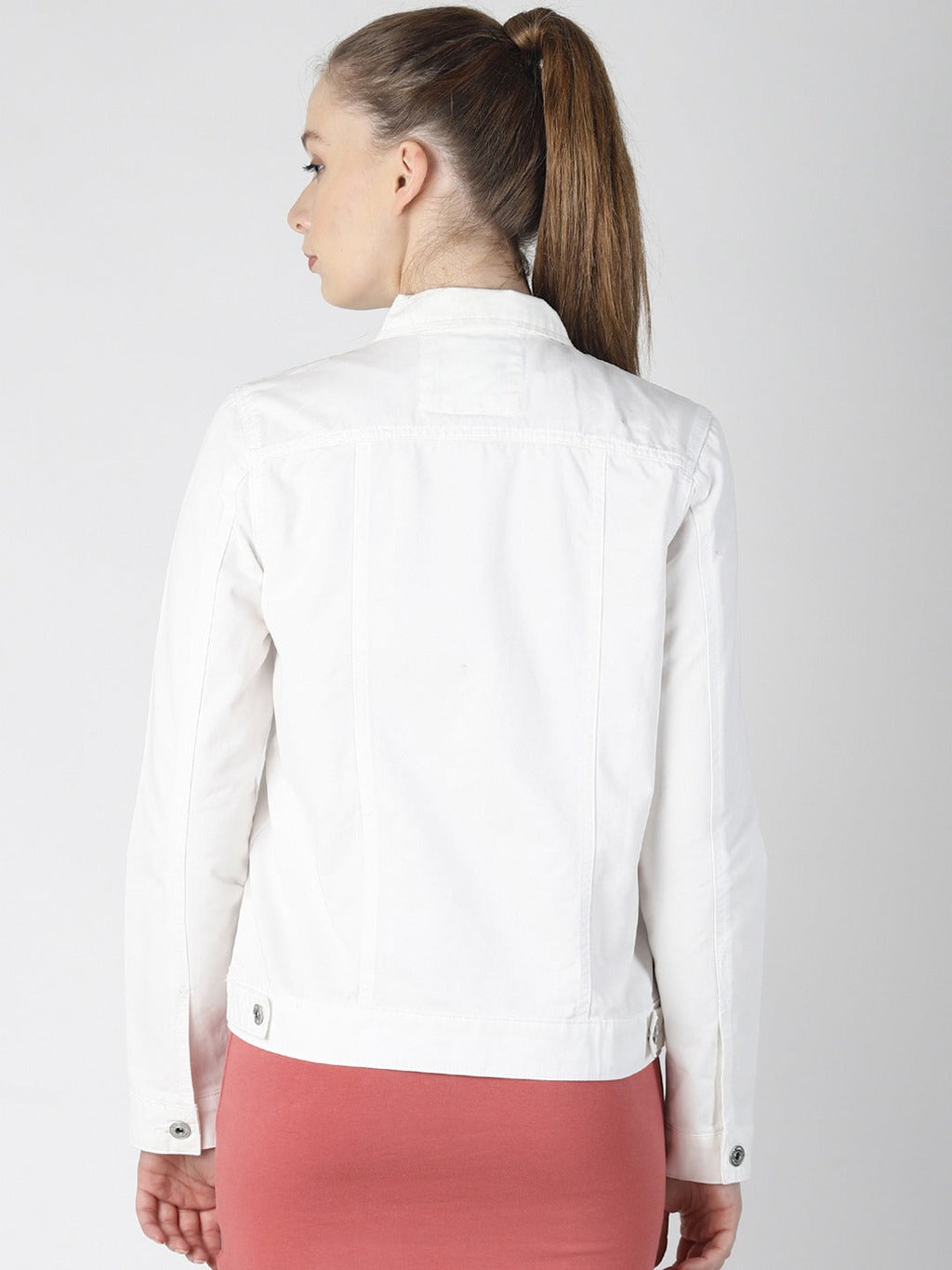 Harchiz Women’s White Solid Jacket – Fresh, Chic & Perfectly Polished