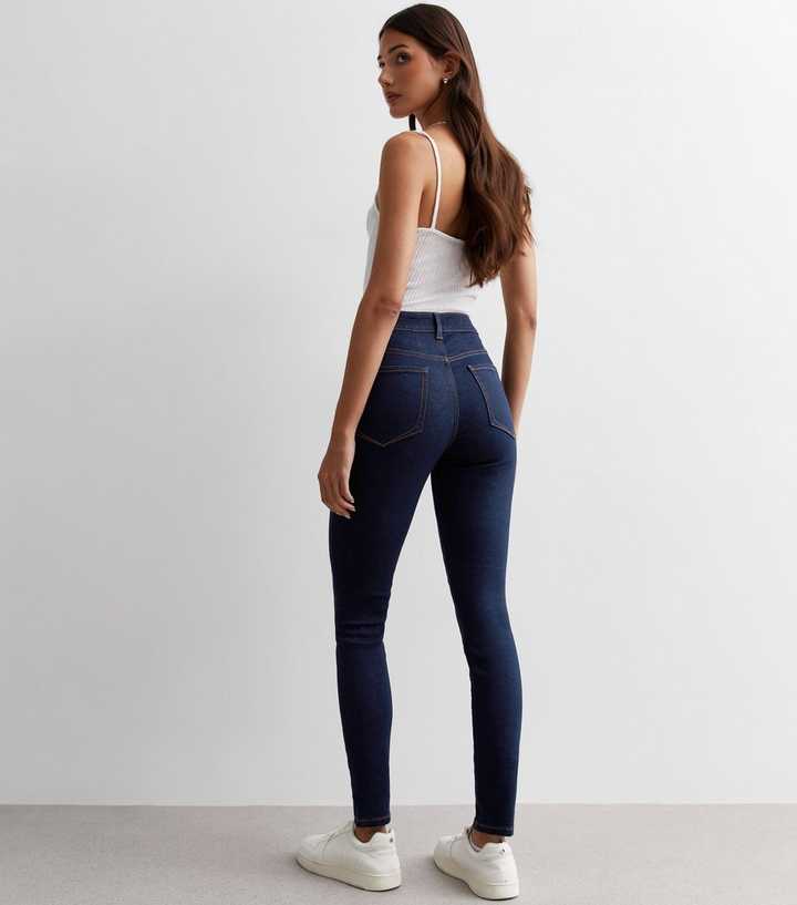 Blue Mid Rise Skinny Jeans - HARCHIZ - Jeans - 