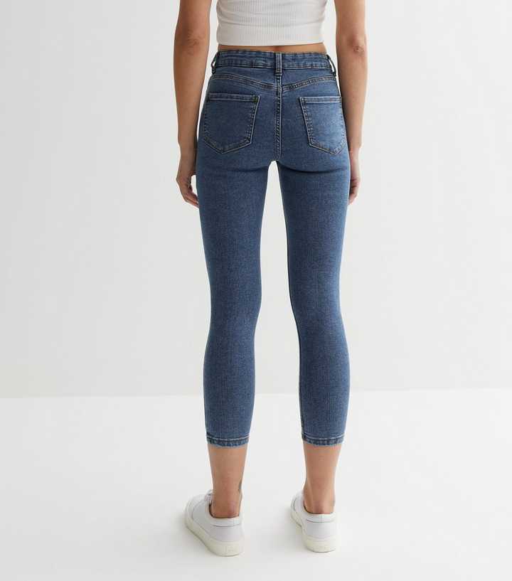 Blue Mid Rise Skinny Jeans - HARCHIZ - Jeans - 