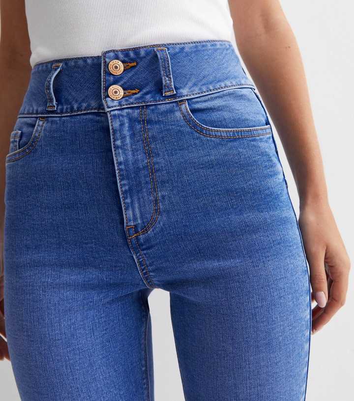 Bright Blue Lift & Shape High Waist Skinny Jeans - HARCHIZ - Jeans - 