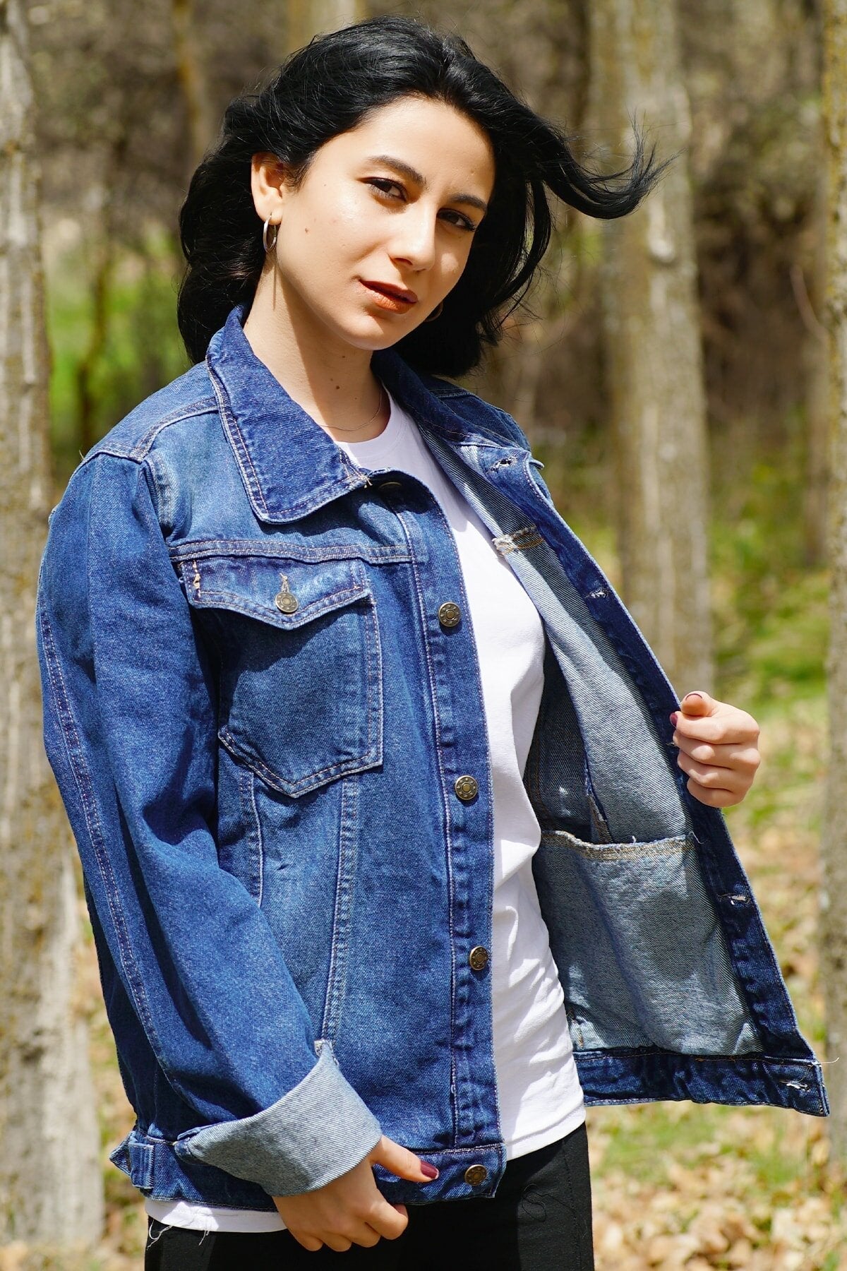 Couple Denim Jacket Blue - HARCHIZ - Denim Jackets - 
