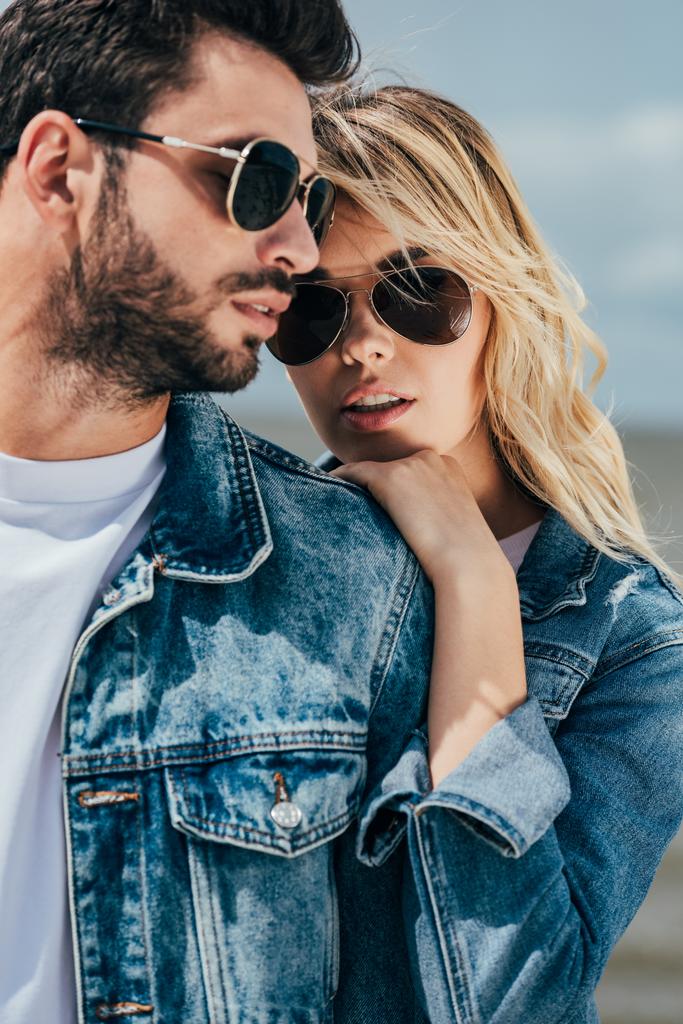 Couple Denim Jacket Blue - HARCHIZ - Denim Jackets - 