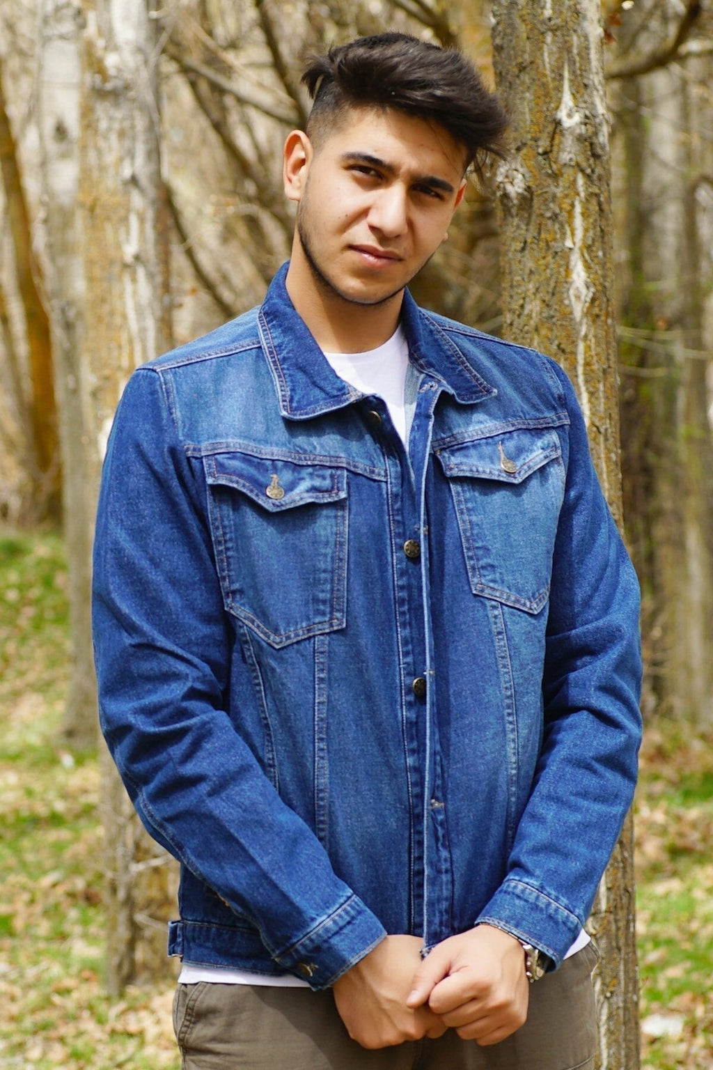 Couple Denim Jacket Blue - HARCHIZ - Denim Jackets - 