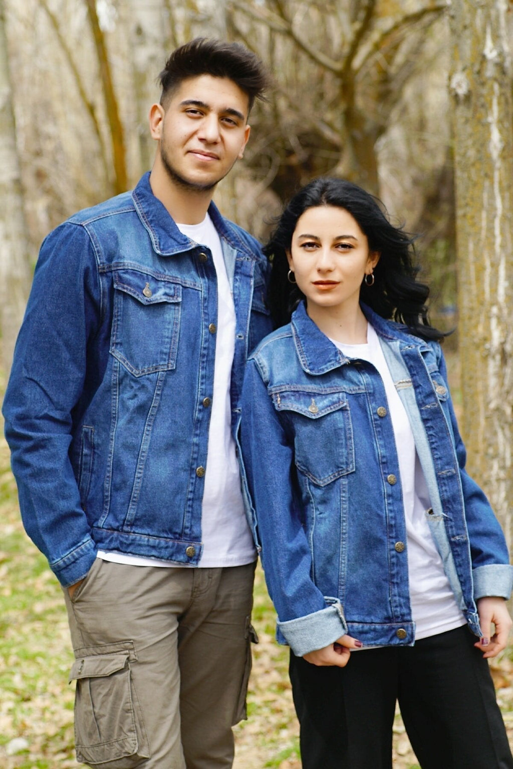 Couple Denim Jacket Blue - HARCHIZ - Denim Jackets - 