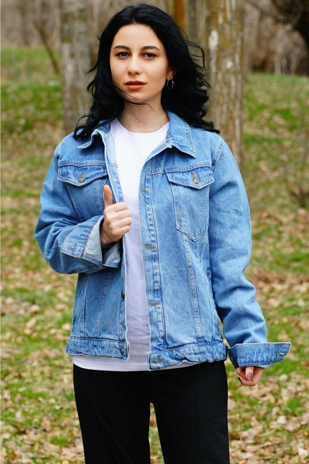 Couple Denim Jacket Light Blue - HARCHIZ - Denim Jackets - 