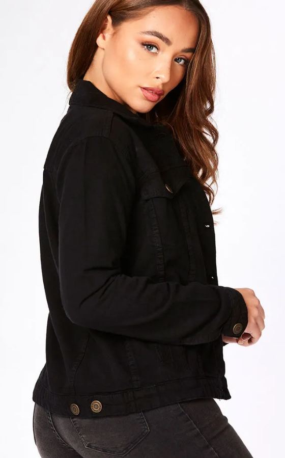 Harchiz Women Black Classic Solid Jacket