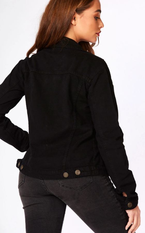 Harchiz Women Black Classic Solid Jacket