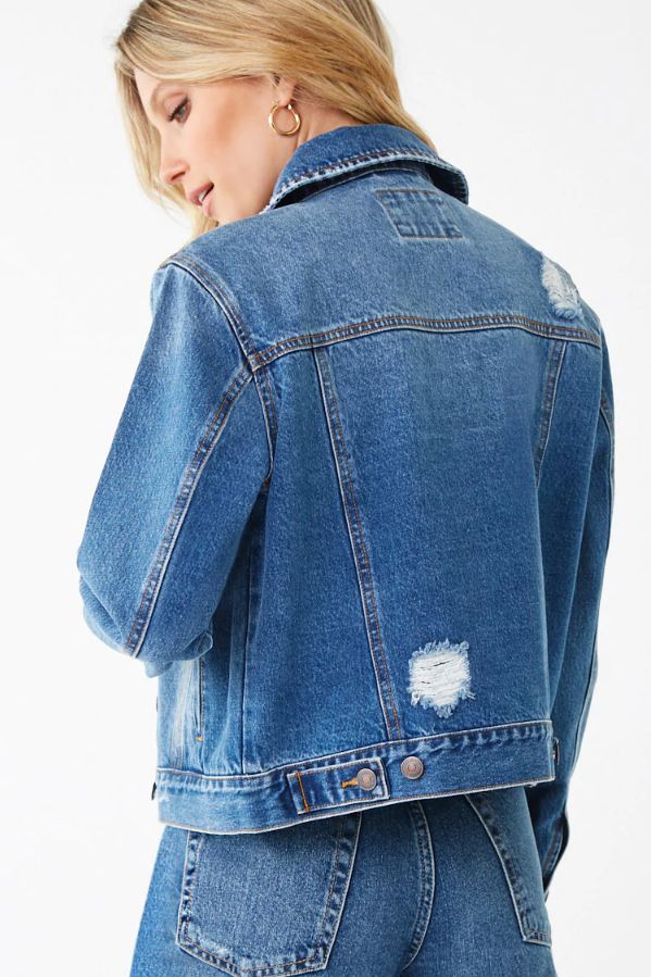 Distressed Women Jacket - HARCHIZ - Denim Jackets - 