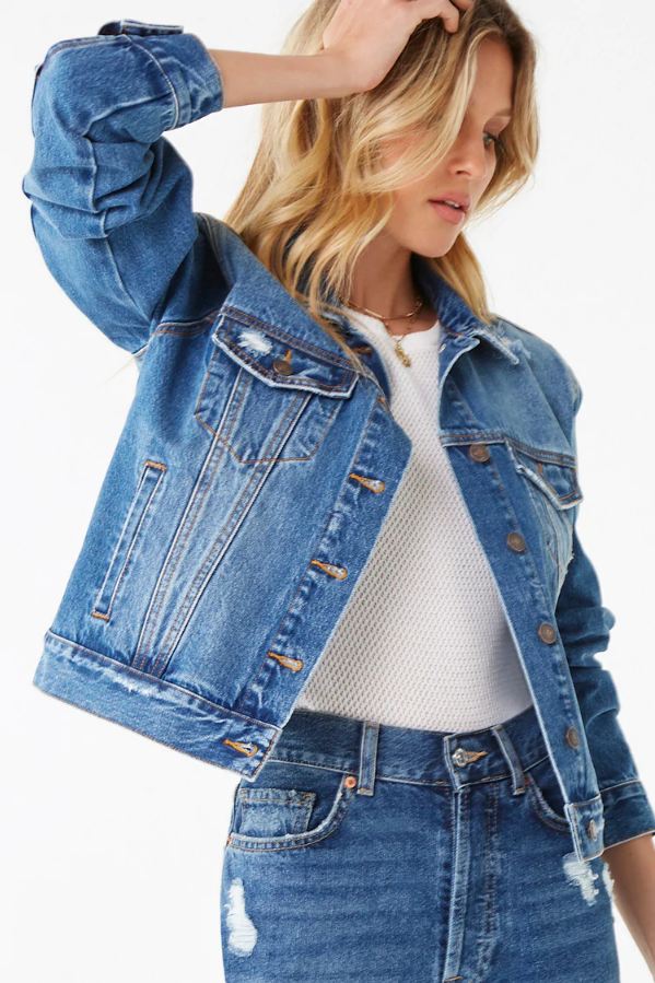 Distressed Women Jacket - HARCHIZ - Denim Jackets - 
